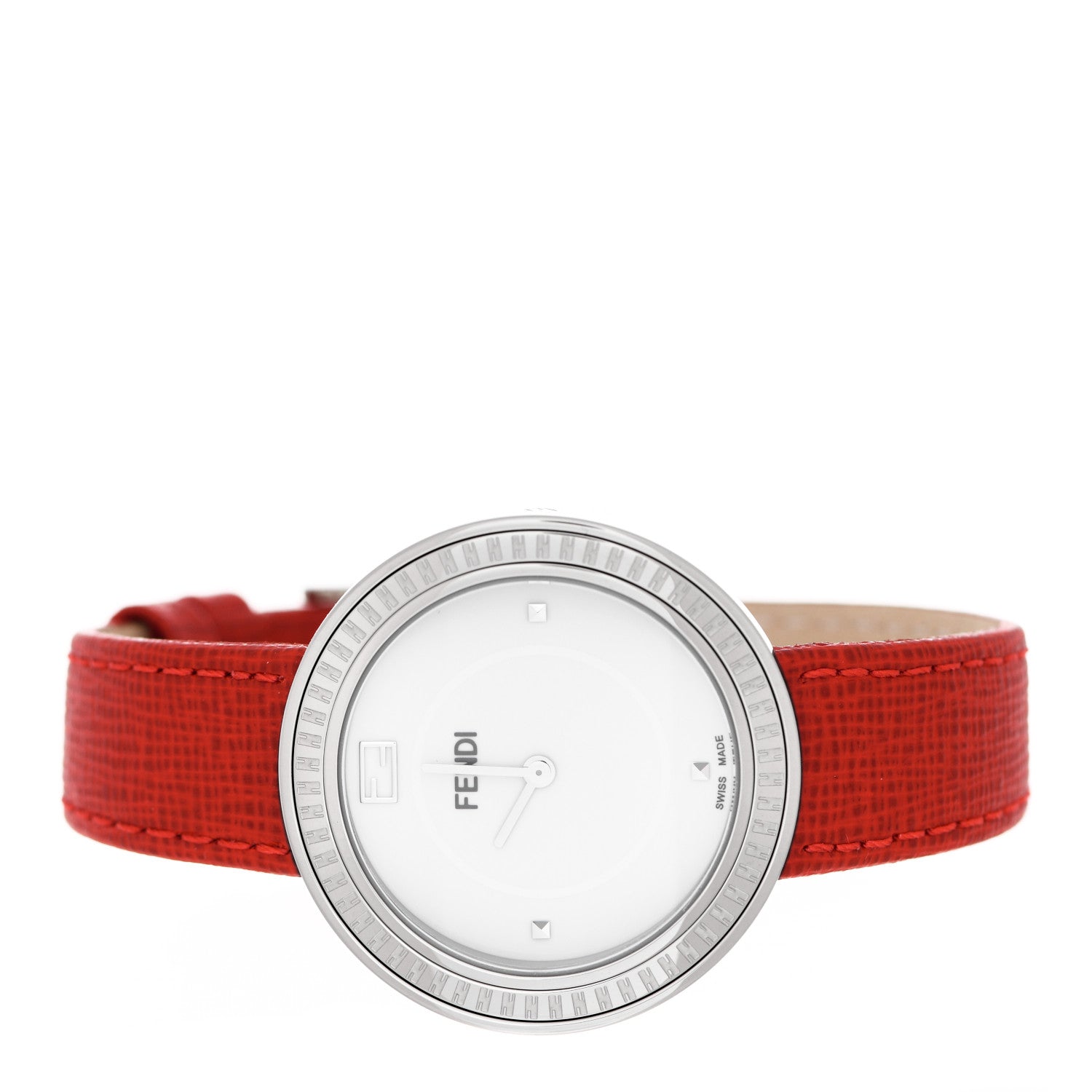 Fendi Stainless Steel Calfskin 36mm My Way Quartz Watch Red 2 of 4