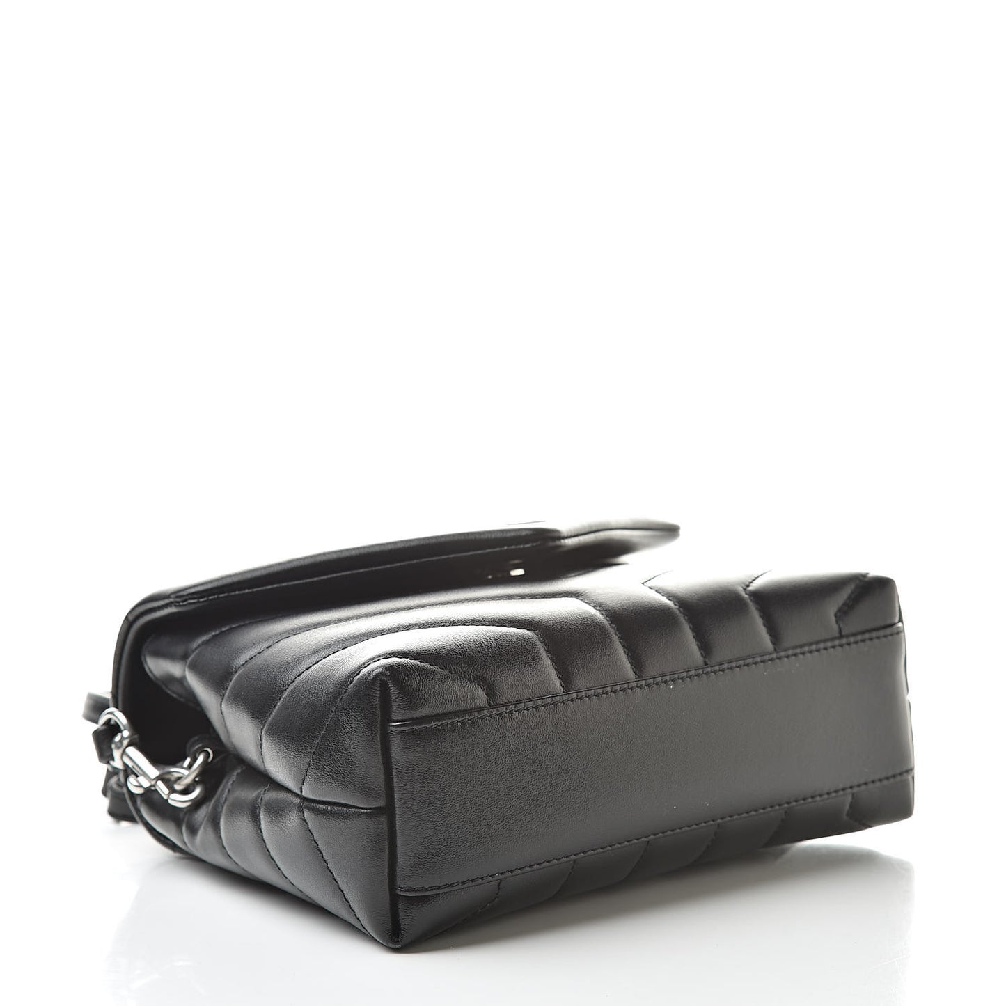 Calfskin Y Quilted Monogram Toy Loulou Crossbody Bag Black