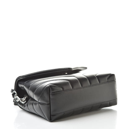 Saint Laurent Calfskin Y Quilted Monogram Toy Loulou Crossbody Bag Black 4 of 13