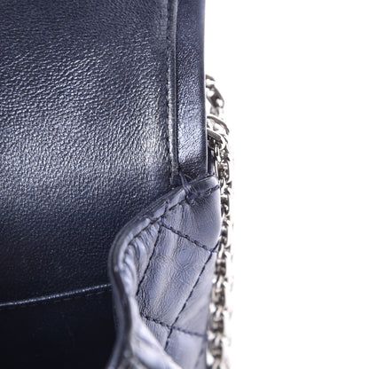 Chanel Metallic Aged Calfskin Quilted 2.55 Reissue 224 Flap Blue 8 of 11