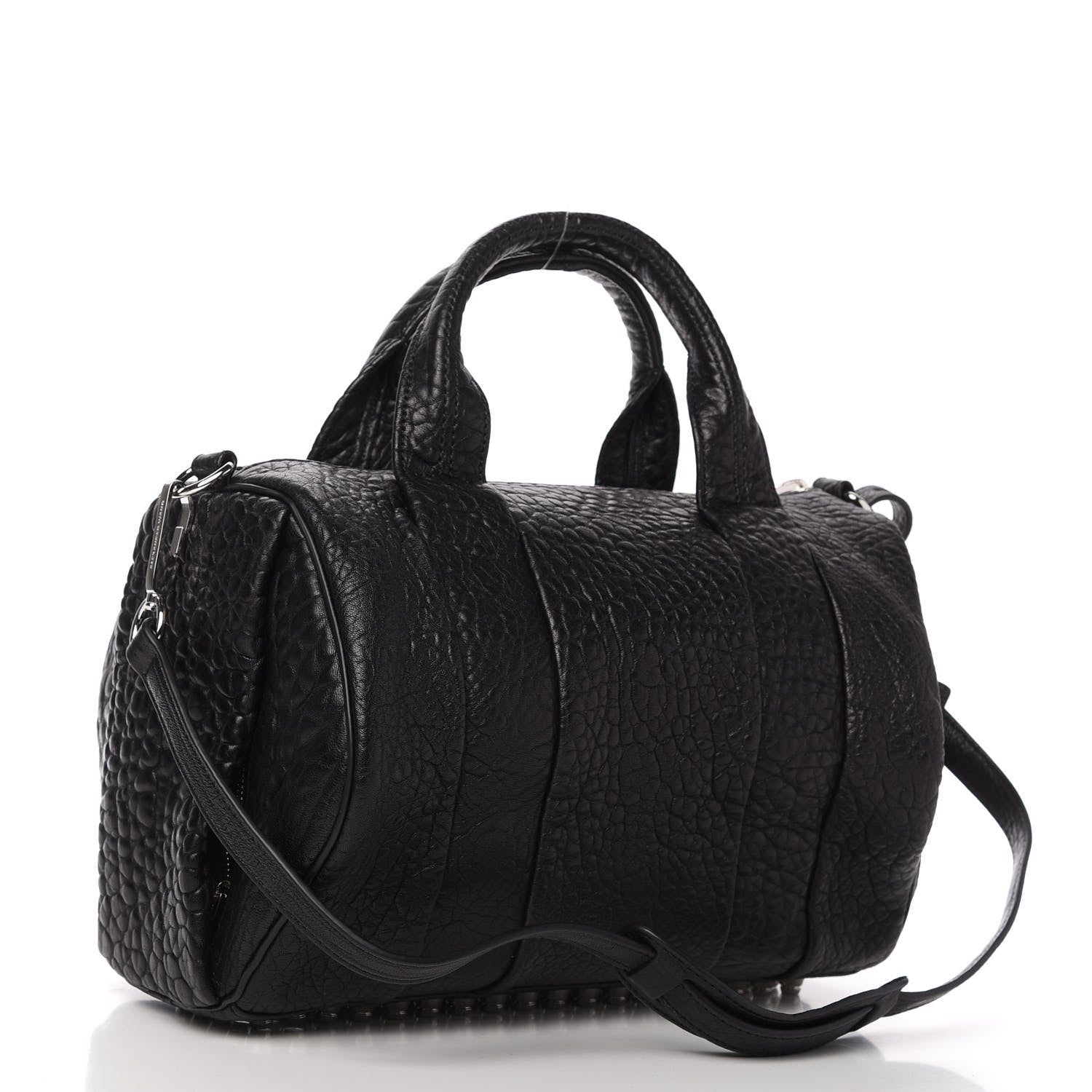 Alexander Wang Pebbled Lambskin Rocco Black Nickel Hardware 3 of 9