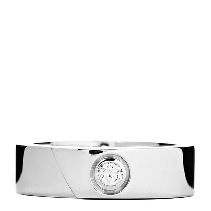 Cartier 18K White Gold Diamond Anniversary Band Ring 51 5.75 1 of 5