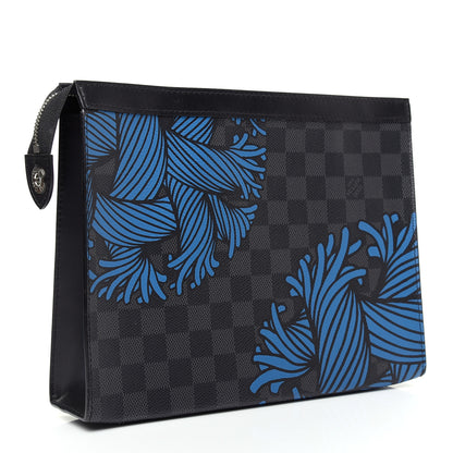 Louis Vuitton Damier Graphite Rope Pochette Voyage Blue 3 of 8