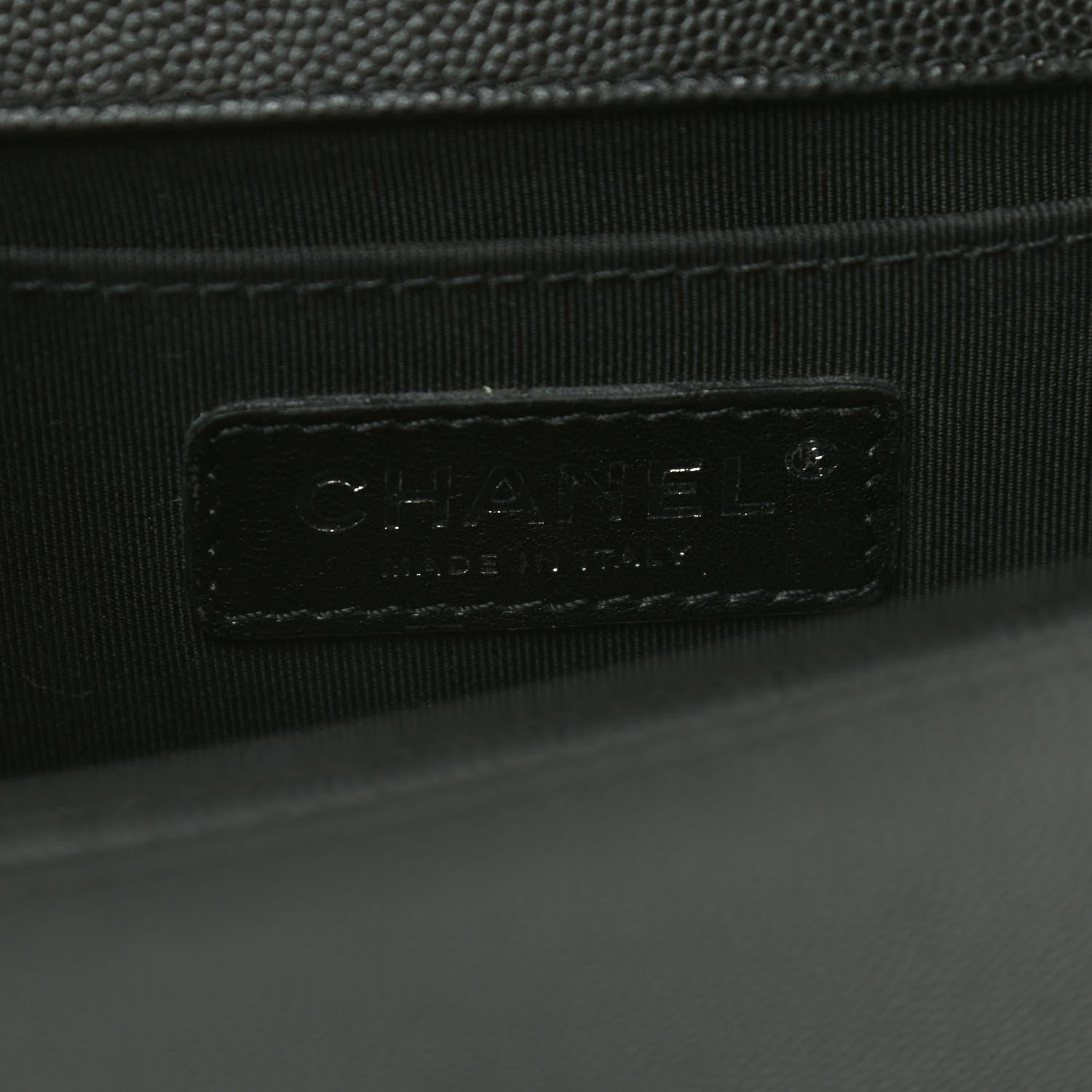 Chanel Caviar Chevron Quilted Small Boy Flap Black 6 of 9