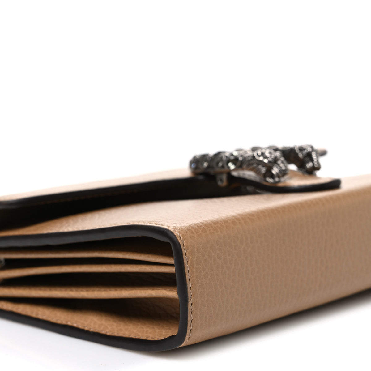 Gucci Dollar Calfskin Crystal Mini Dionysus Chain Wallet Natural Tan Black Diamond 9 of 10