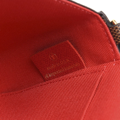 Louis Vuitton Damier Ebene Pochette Felicie Chain Wallet 8 of 11