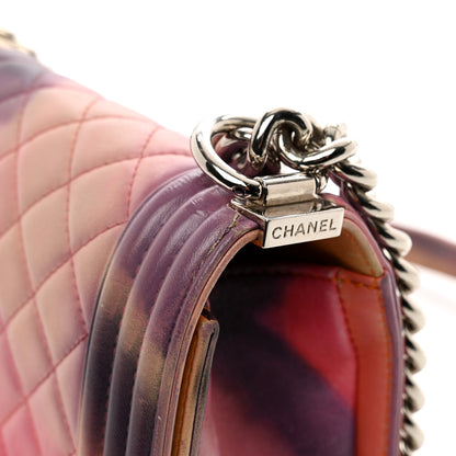 Chanel Printed Lambskin Quilted Medium Flower Power Boy Flap 13 of 13
