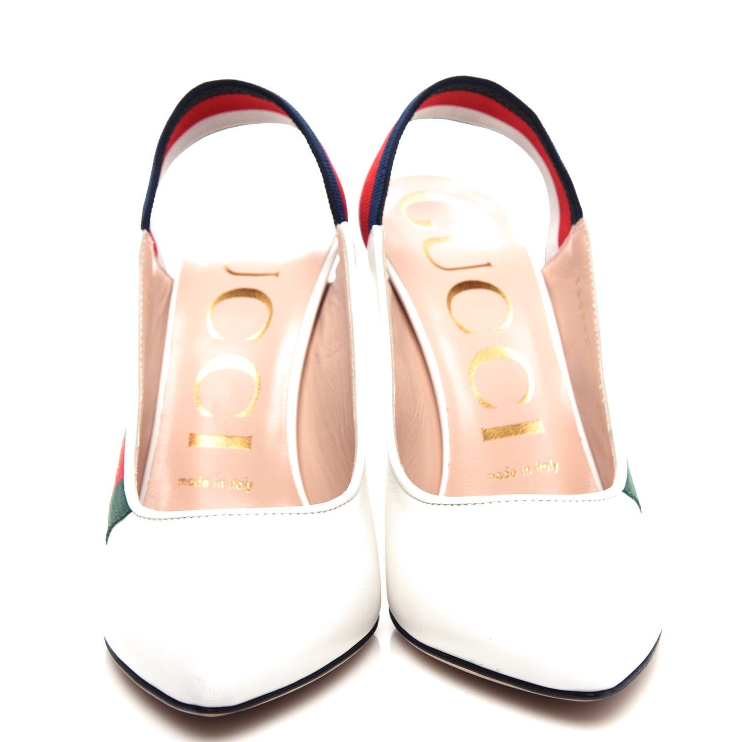 Malaga Kid Web Sylvie High Heel Slingback Pumps 36 White