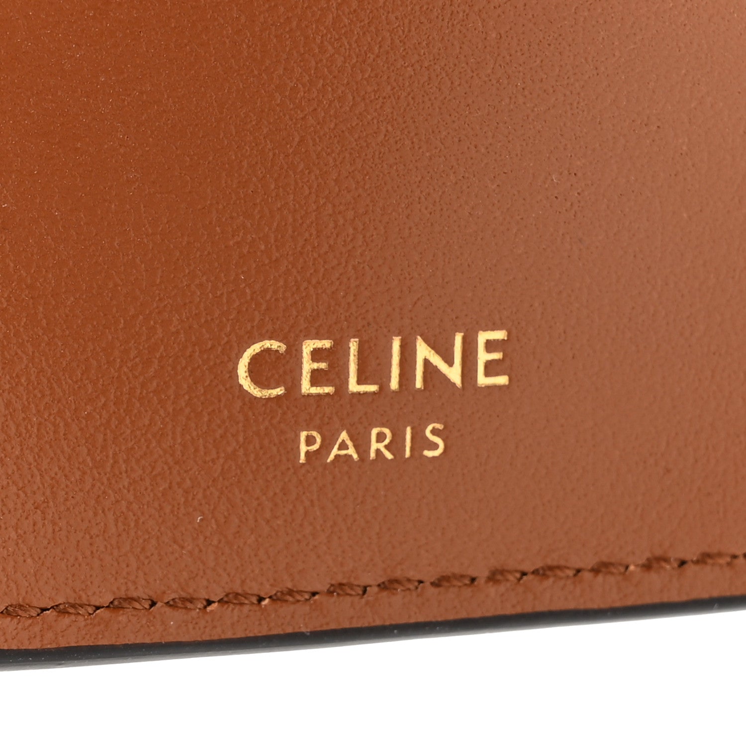 Celine Satinated Calfskin 16 Small Tri-Fold Wallet Tan 7 of 8