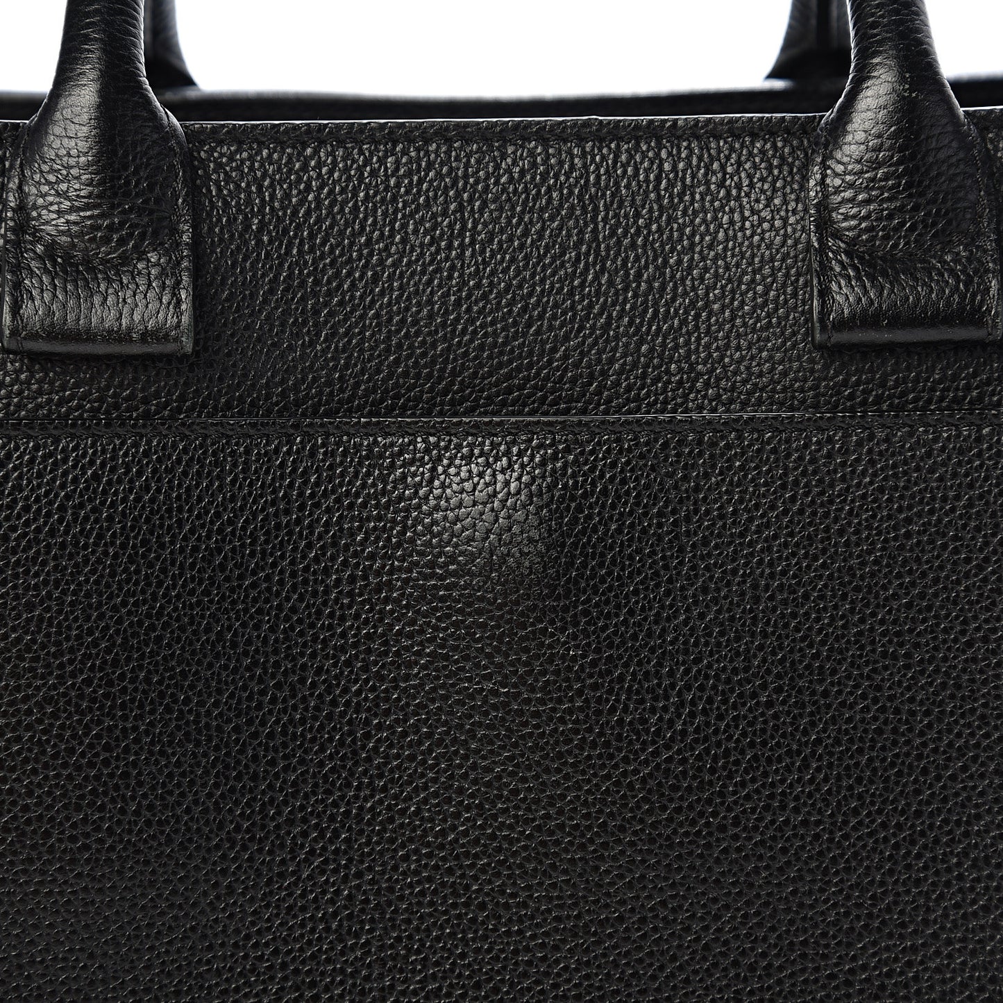 Grained Calfskin Small Neo Executive Shopper Tote Black