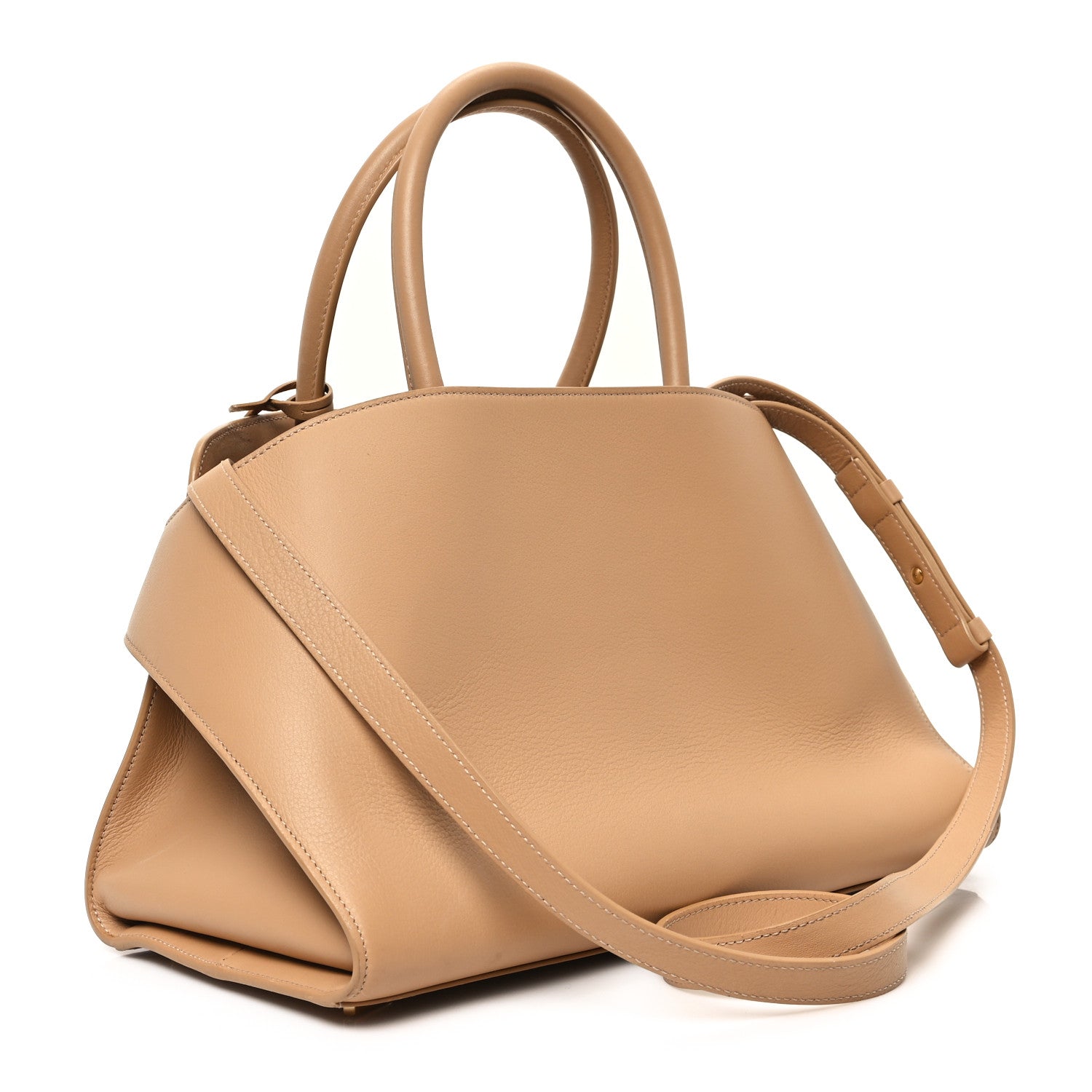 Salvatore Ferragamo Calfskin Medium Hug Bag Camel 3 of 12