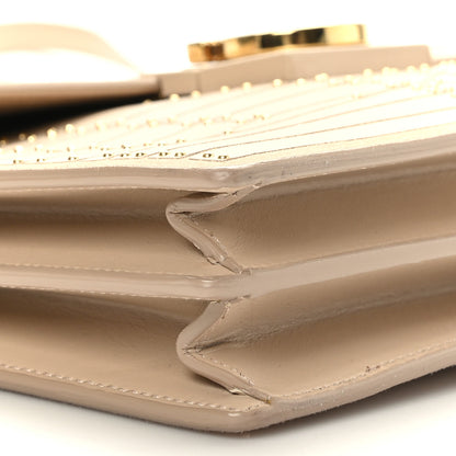 Salvatore Ferragamo Calfskin Suede Studded Aileen Shoulder Bag Beige 7 of 8