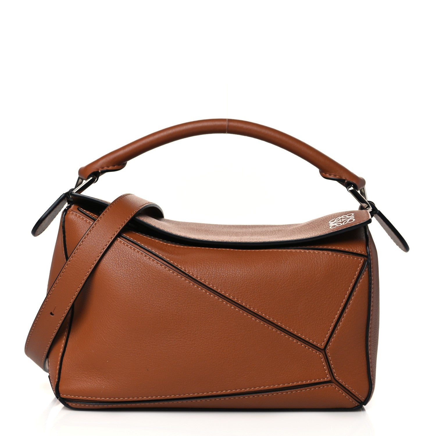 Loewe Calfskin Small Puzzle Bag Tan 1 of 10