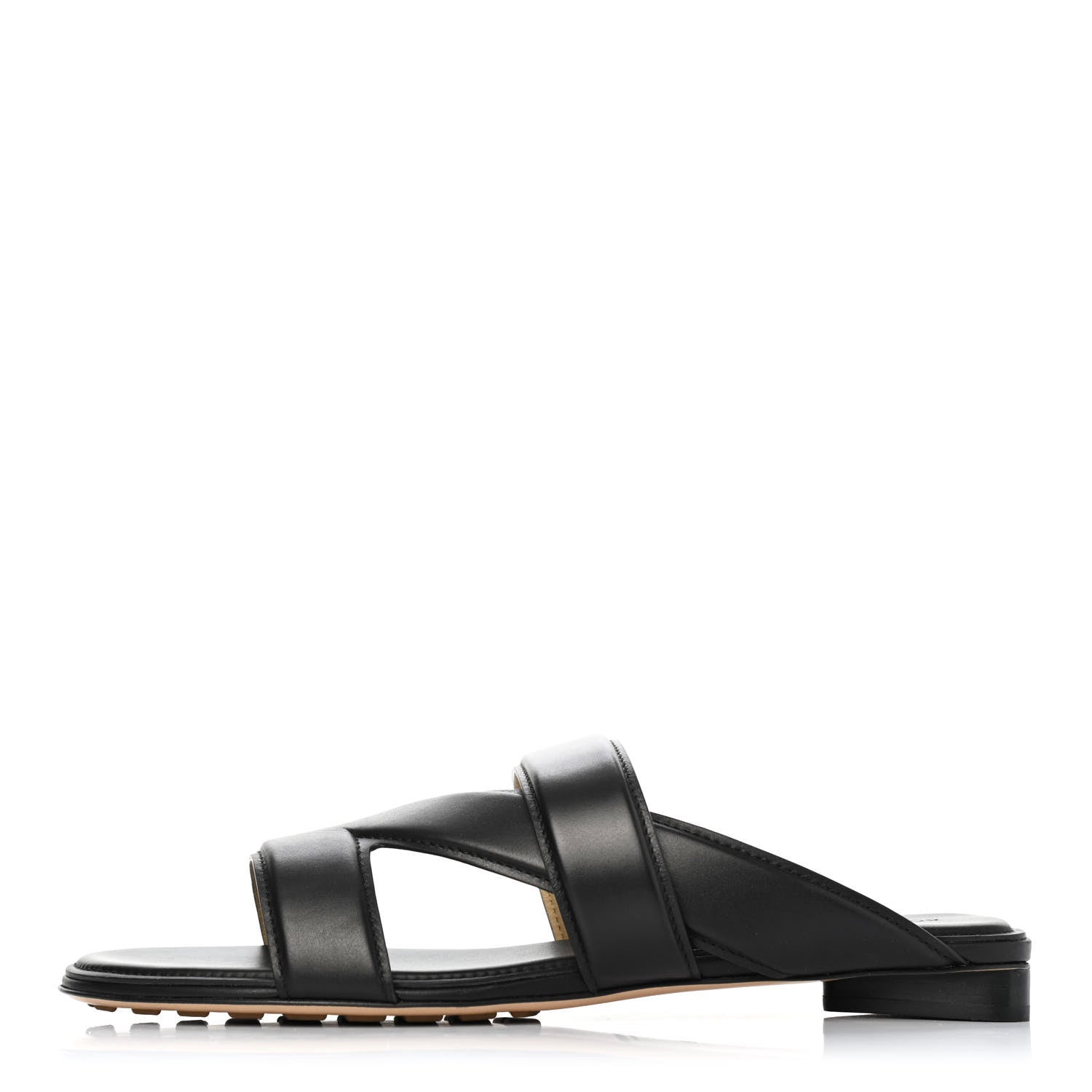 Bottega Veneta Nappa The Band Flat Sandals 39 Black 1 of 4