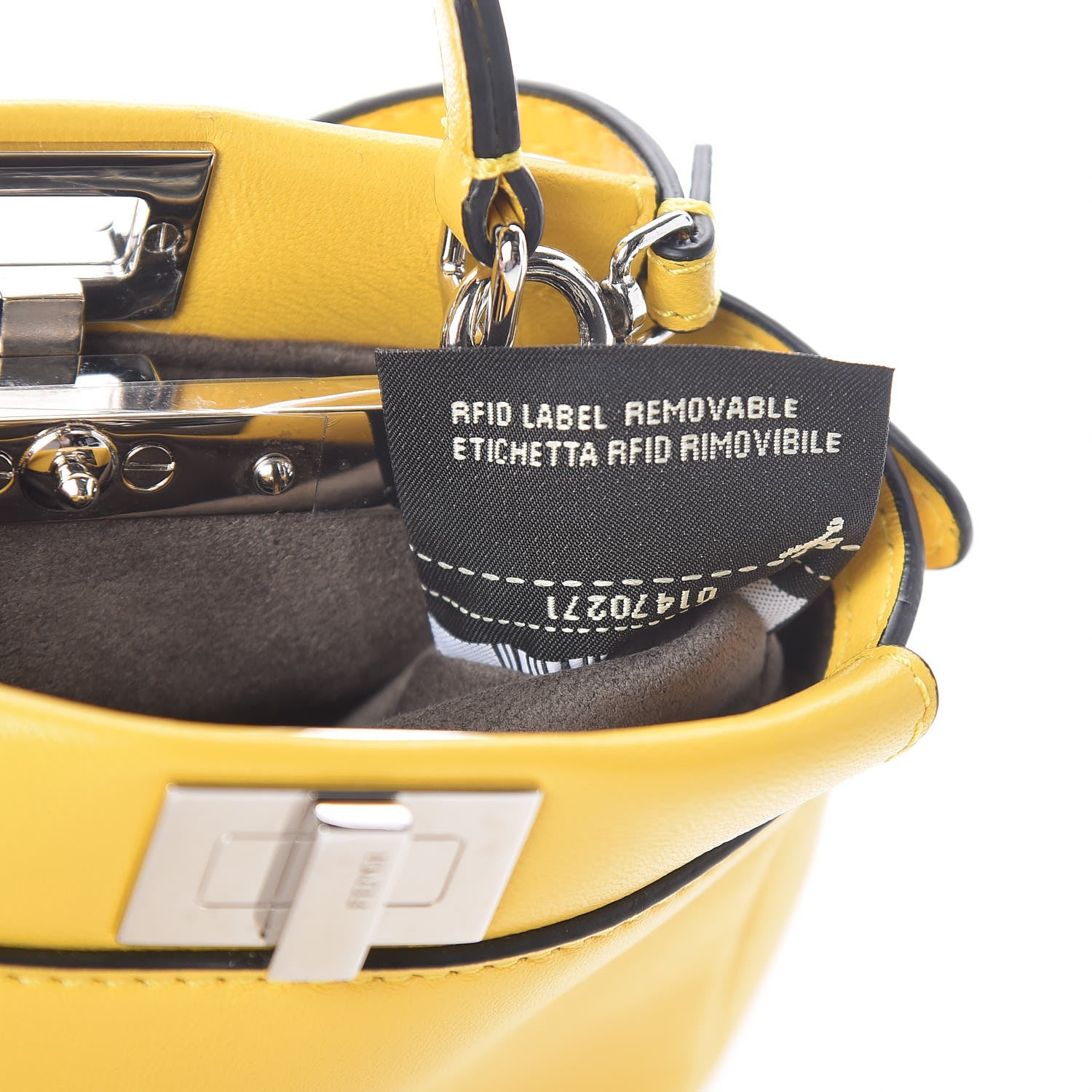 Fendi Shiny Nappa Micro Peekaboo Iconic Satchel Sunflower 8 of 11