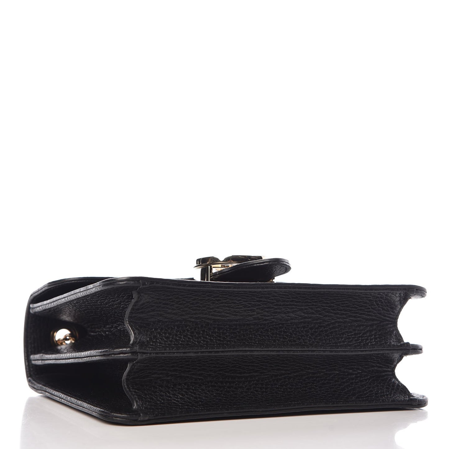 Dollar Calfskin Small Interlocking G Shoulder Bag Black