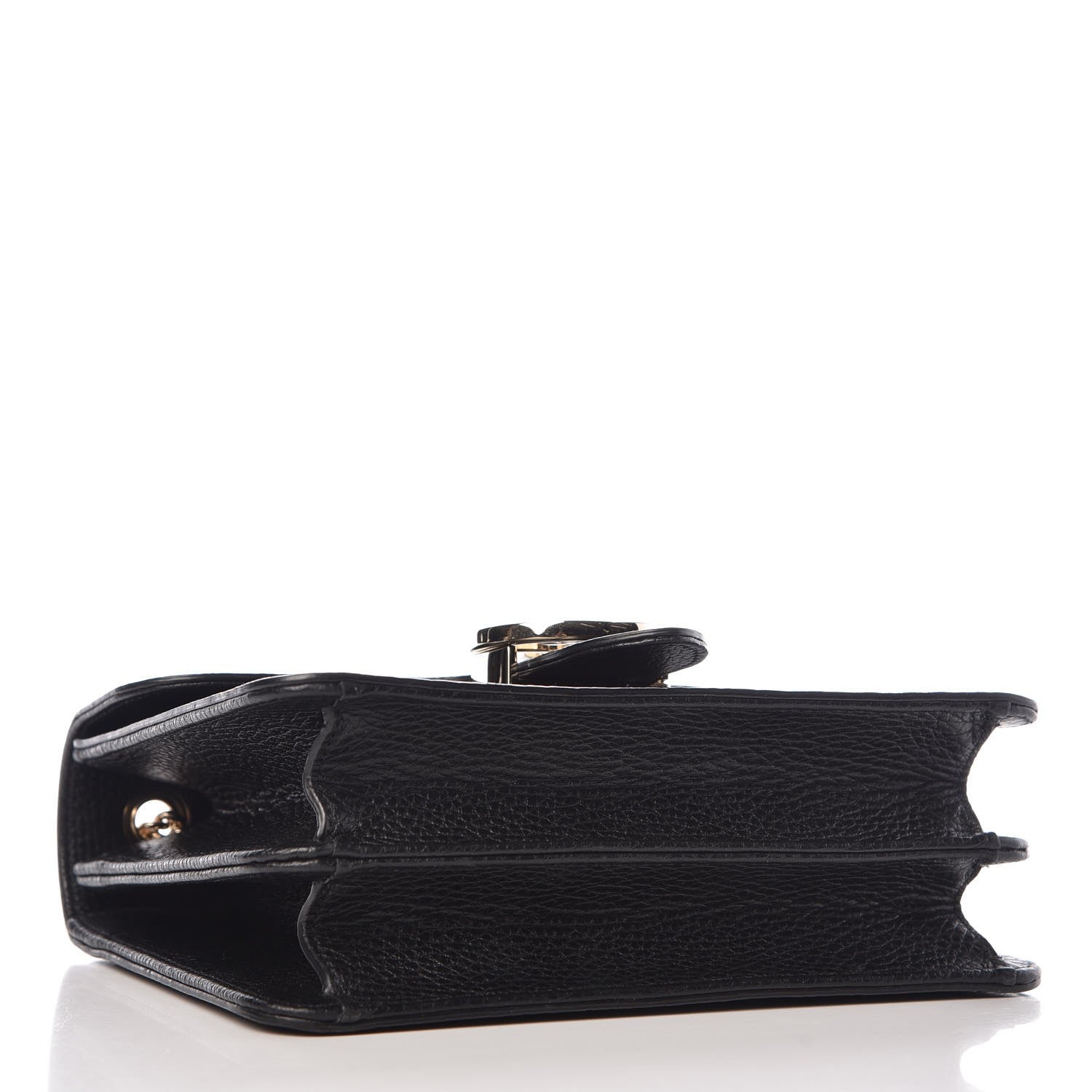 Gucci Dollar Calfskin Small Interlocking G Shoulder Bag Black 4 of 13