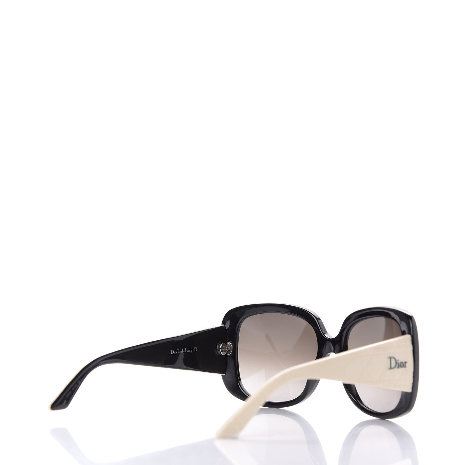 Christian Dior Cannage Dior Lady Lady 1 Sunglasses Black Ivory