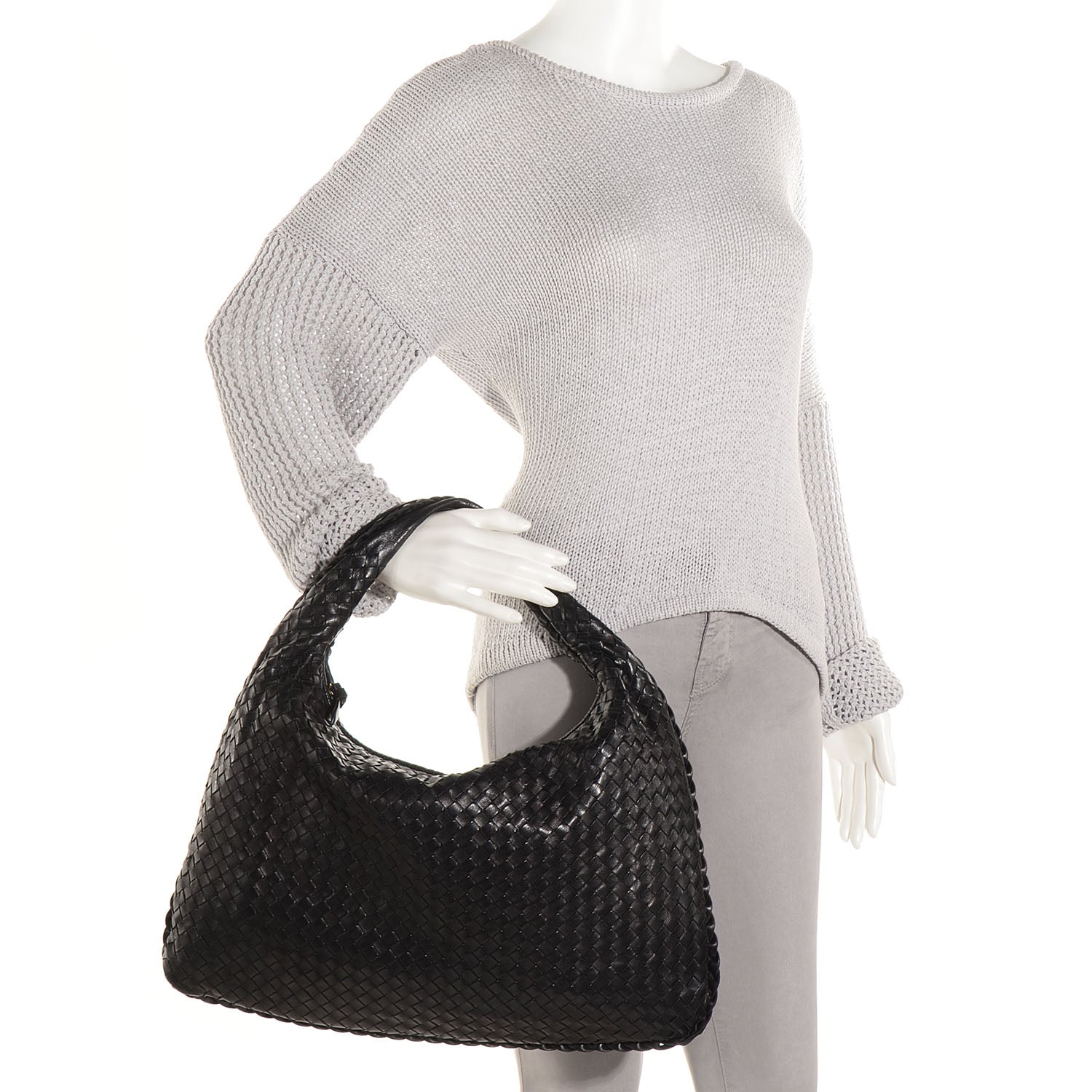 Bottega Veneta Nappa Intrecciato Medium Veneta Hobo Black 2 of 9