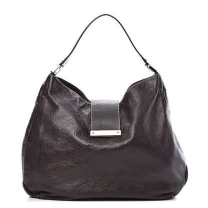 Gucci Guccissima Large New Ladies Web Hobo Dark Brown 1 of 15