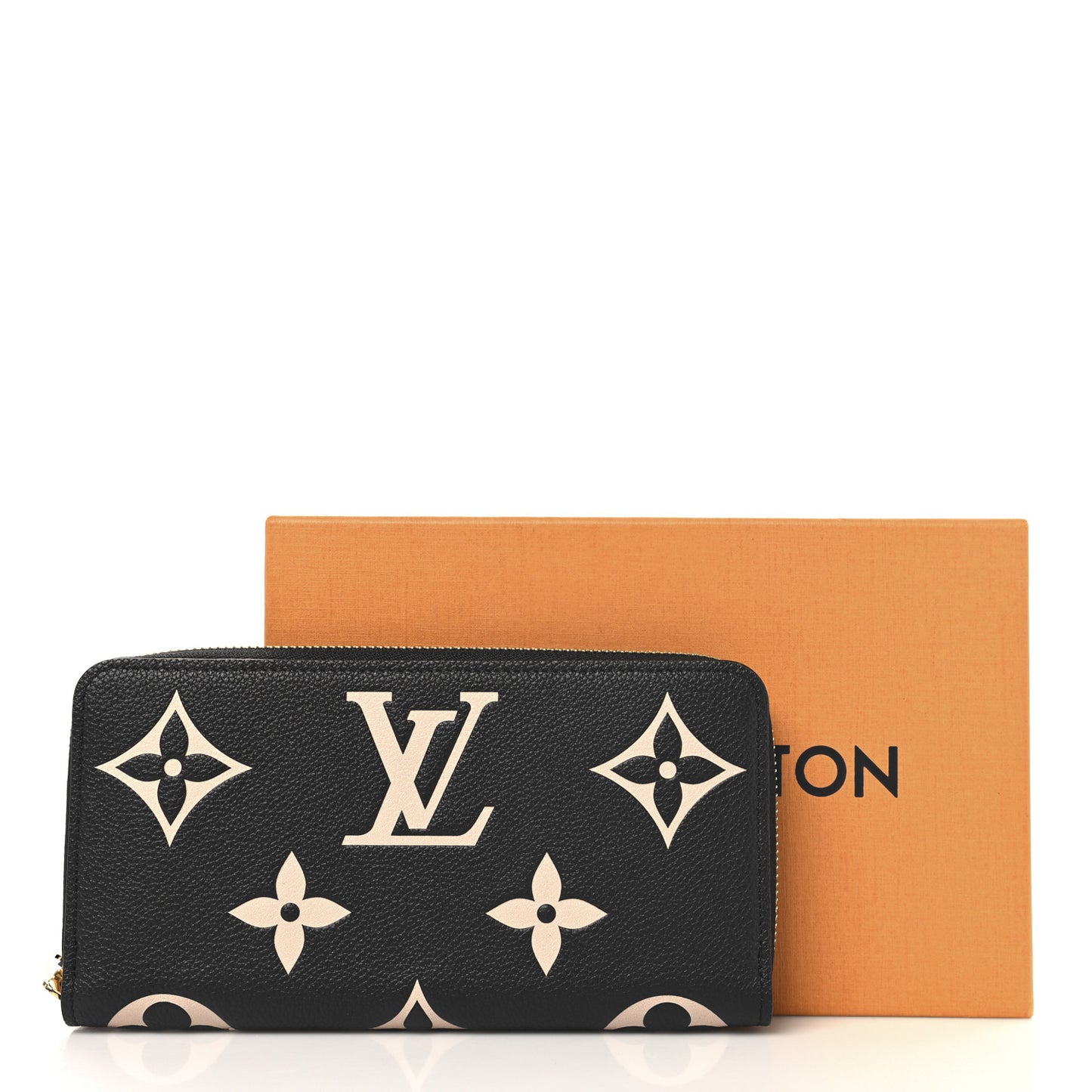 Empreinte Monogram Giant Zippy Wallet Black Beige