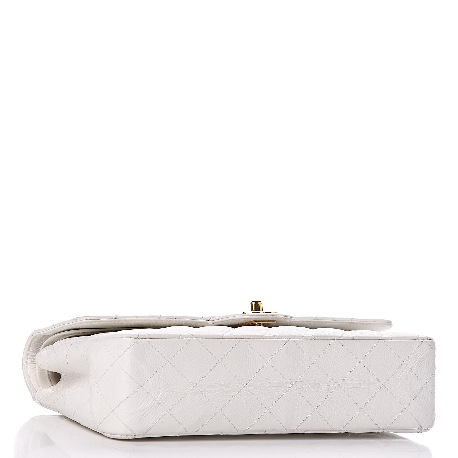 Chanel Caviar Quilted Medium Double Flap White 4 of 12