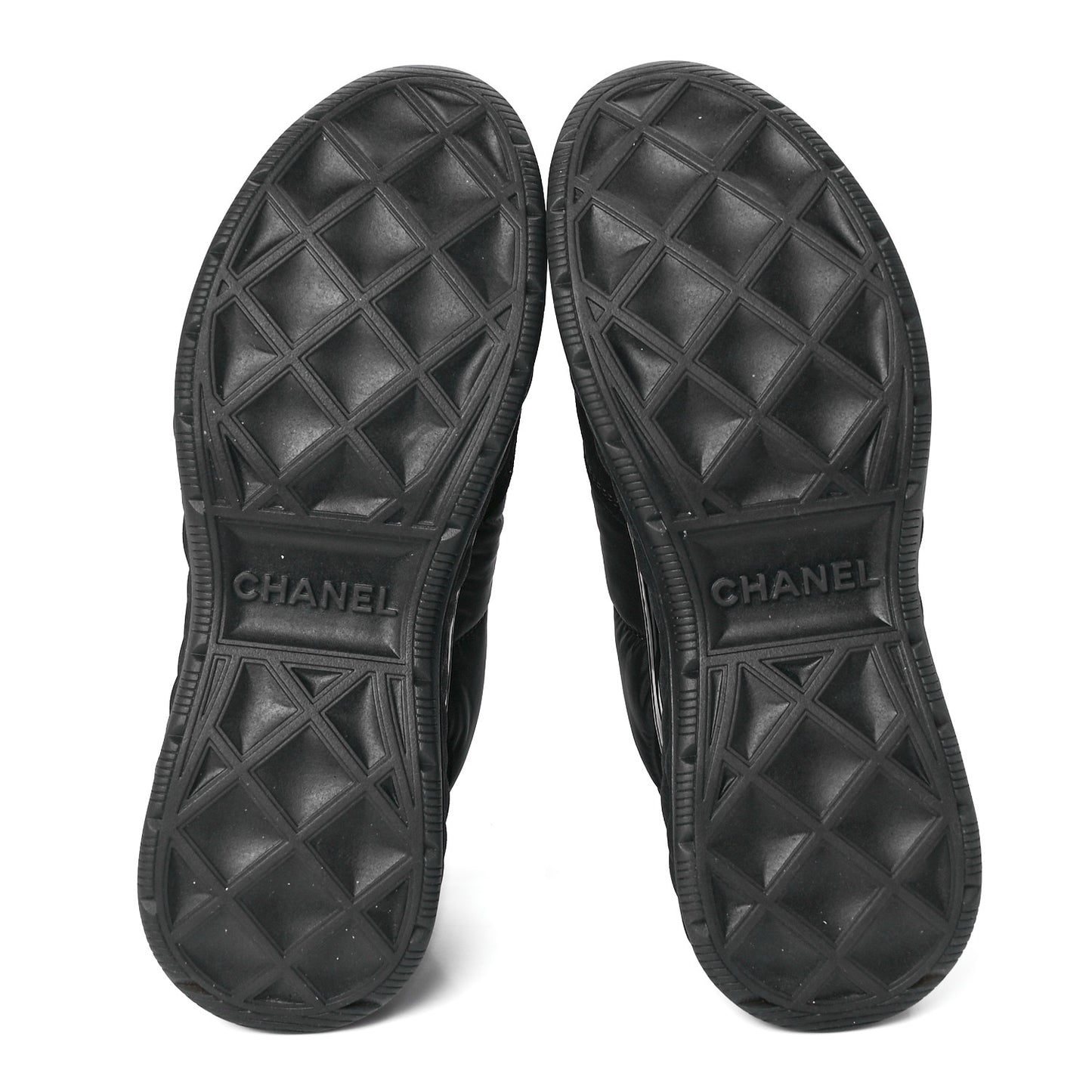 Nylon Suede Calfskin CC Sneakers 40 Black