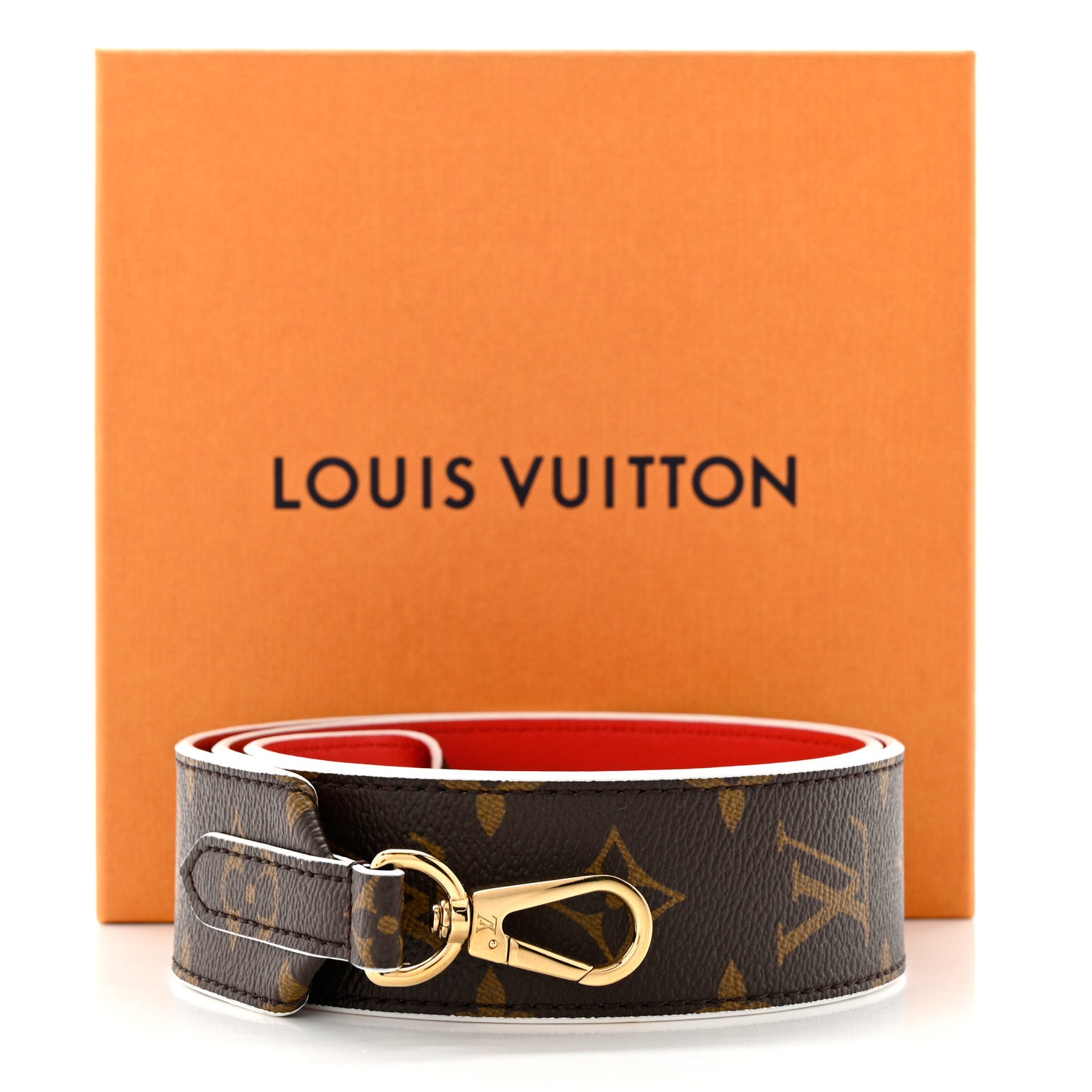 Louis Vuitton Monogram Bandouliere Shoulder Strap Red 6 of 6