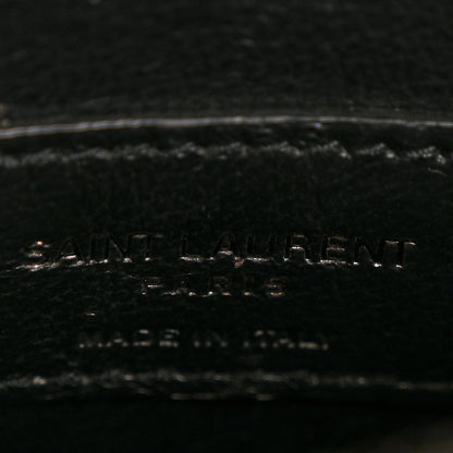 Saint Laurent Sheepskin Matelasse Chevron Monogram Medium College Bag Black 6 of 11