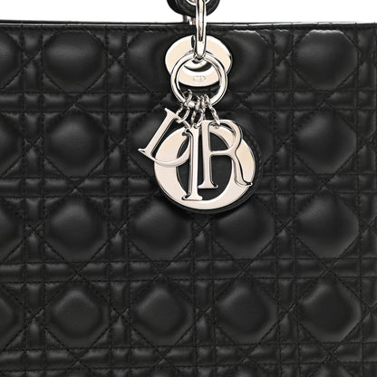 Christian Dior Lambskin Cannage Large Lady Dior Black 7 of 9