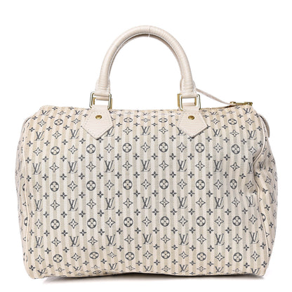 Louis Vuitton Mini Lin Croisette Speedy 30 Blue 1 of 12