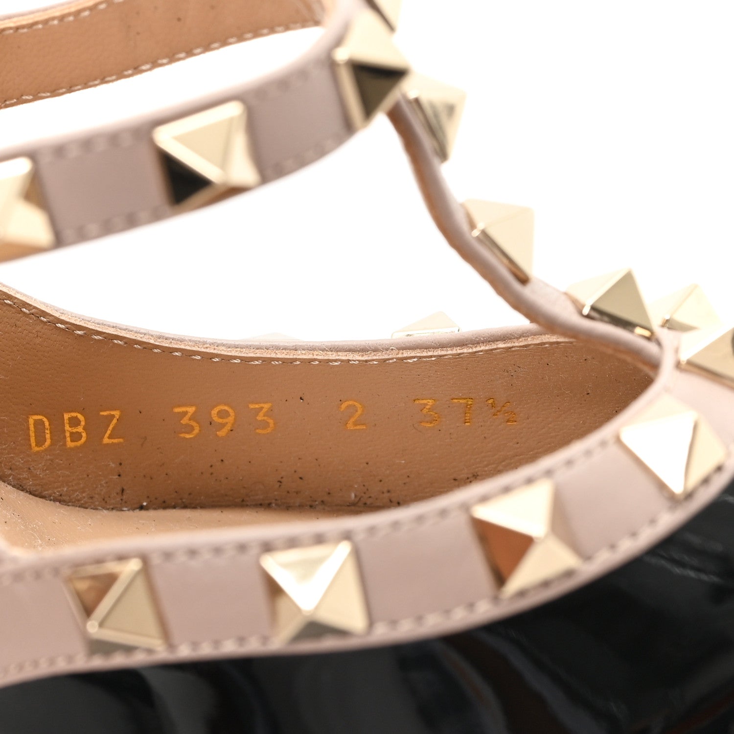 Valentino Garavani Patent Nappa Rockstud Ankle Strap 100mm Pumps 37.5 Black Poudre 9 of 10