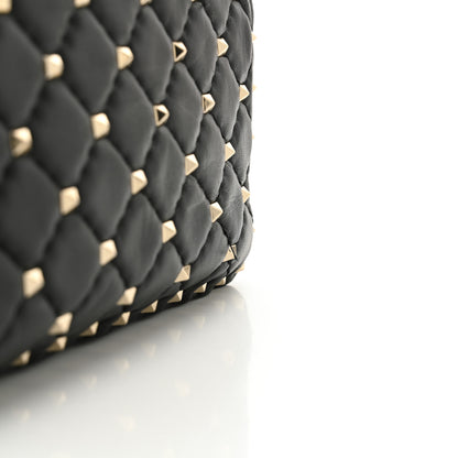 Valentino Garavani Lambskin Medium Rockstud Spike Shoulder Bag Black 11 of 12