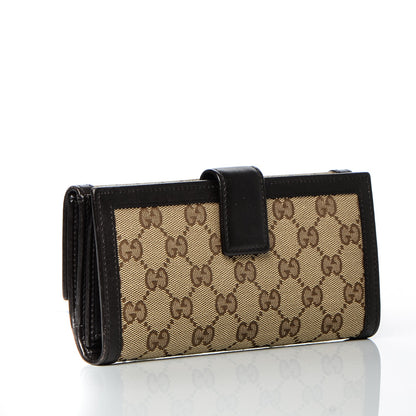 Gucci Monogram Margaux Calfskin Sukey Continental Organizer Wallet Beige Ebony Cocoa 3 of 8