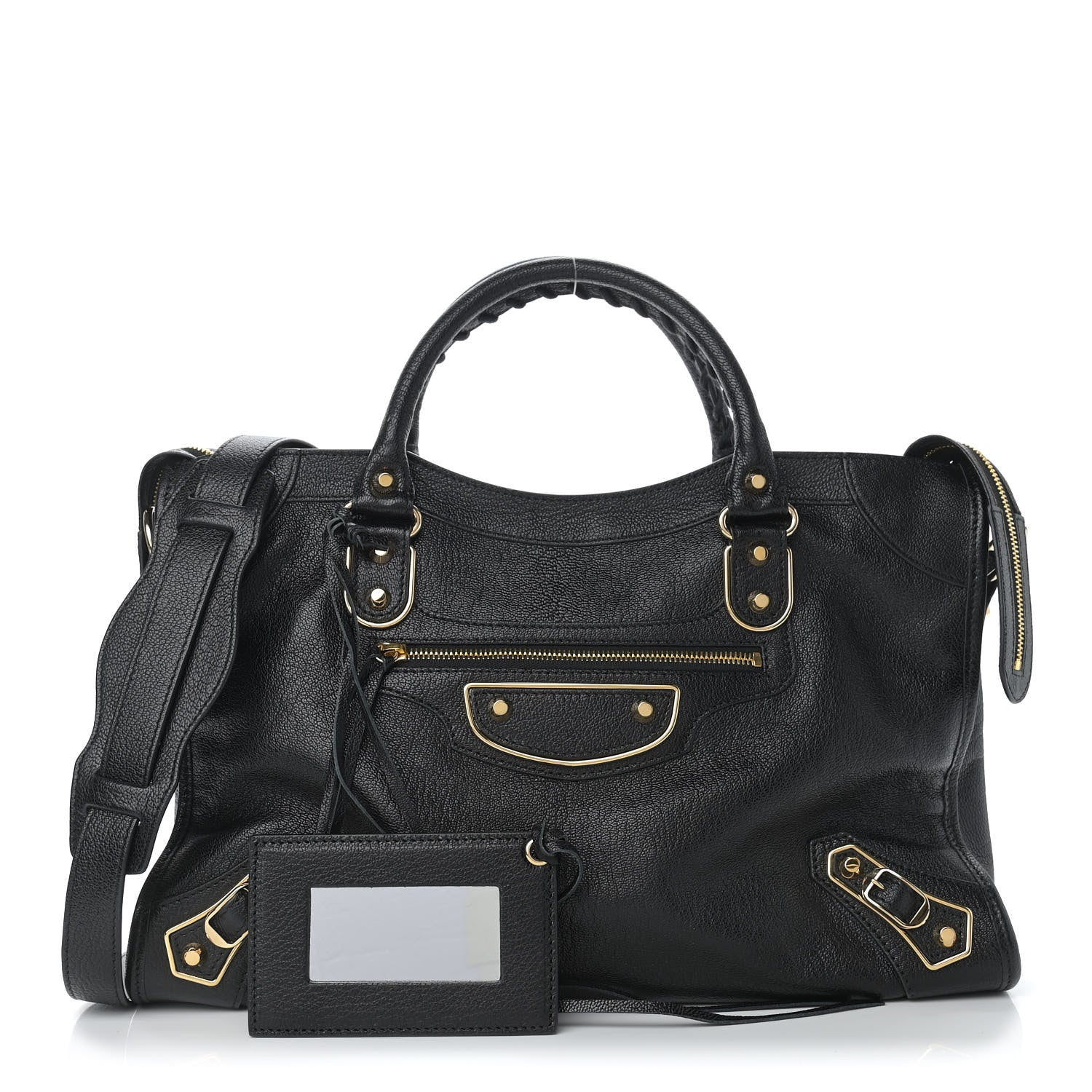 Balenciaga Chevre Gold Metallic Edge Hardware City Black 1 of 8