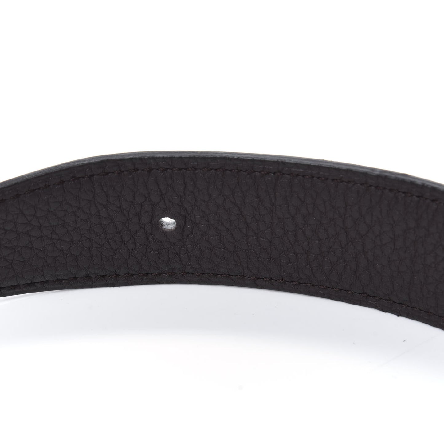 Box Taurillon Clemence 32mm Belt 80 Black Chocolate
