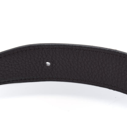 Hermes Box Taurillon Clemence 32mm Belt 80 Black Chocolate 4 of 9
