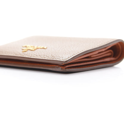 Prada Vitello Daino Small Bi-Fold Wallet Caramel 12 of 14