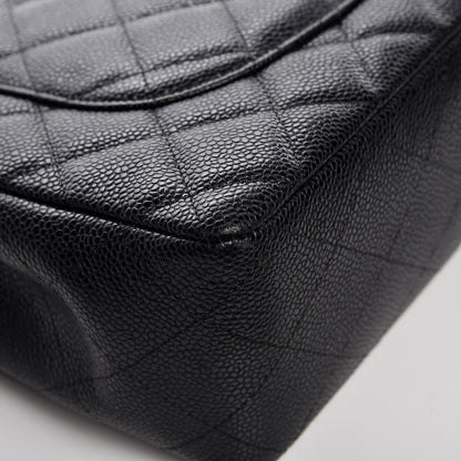 Chanel Caviar Quilted Jumbo Single Flap Black 9 of 19