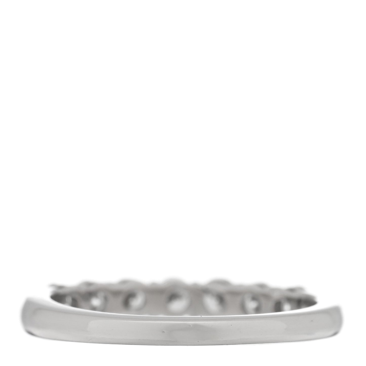 Platinum Diamond 3mm Tiffany Forever Half Circle Band Ring 52 6