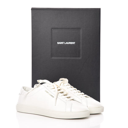 Saint Laurent Calfskin Andy Low Top Sneakers 38.5 White 11 of 11