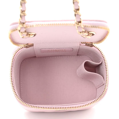 Chanel Caviar Quilted Mini Vanity Case With Chain Light Pink 5 of 10