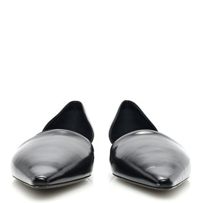 Prada Spazzolato Pointed Toe Ballet Flats 41 Black 3 of 7