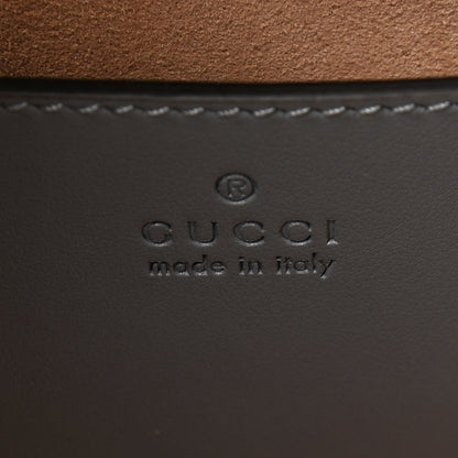 Gucci Calfskin Matelasse Aria Small GG Marmont Shoulder Tote Deep Grey 6 of 10