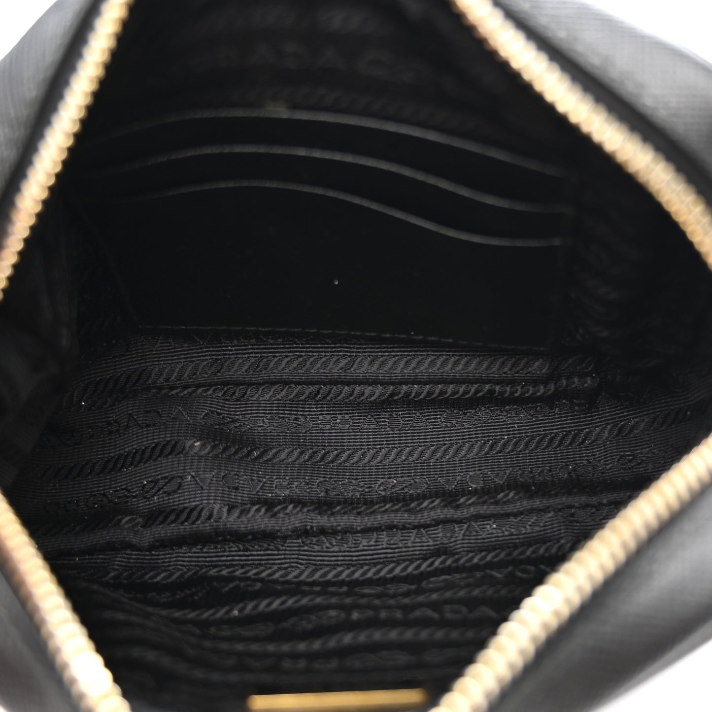 Saffiano Lux Small Camera Crossbody Bag Black