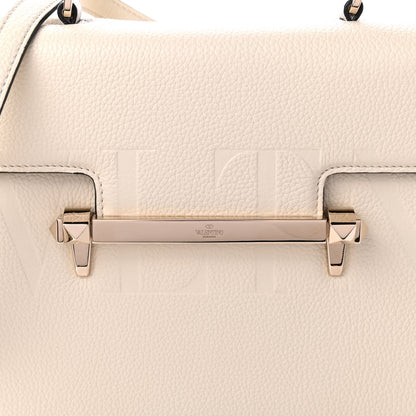 Valentino Garavani Grainy Calfskin Embossed VLTN Uptown Top Handle Bag Ivory 9 of 9