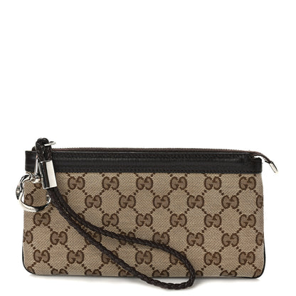 Gucci Monogram Horsebit Wristlet Brown 1 of 7