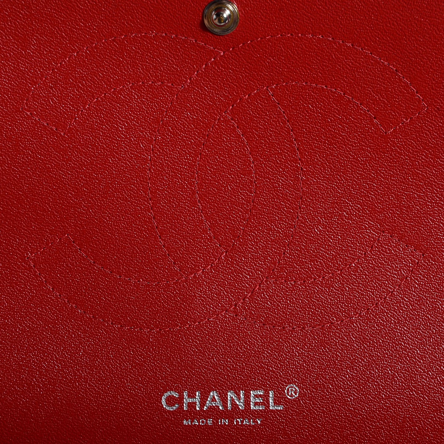Lambskin Jumbo Double Flap Red