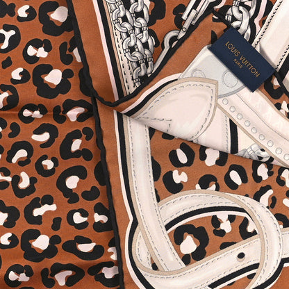 Louis Vuitton Silk Monogram Wild at Heart Square Scarf Creme 3 of 3