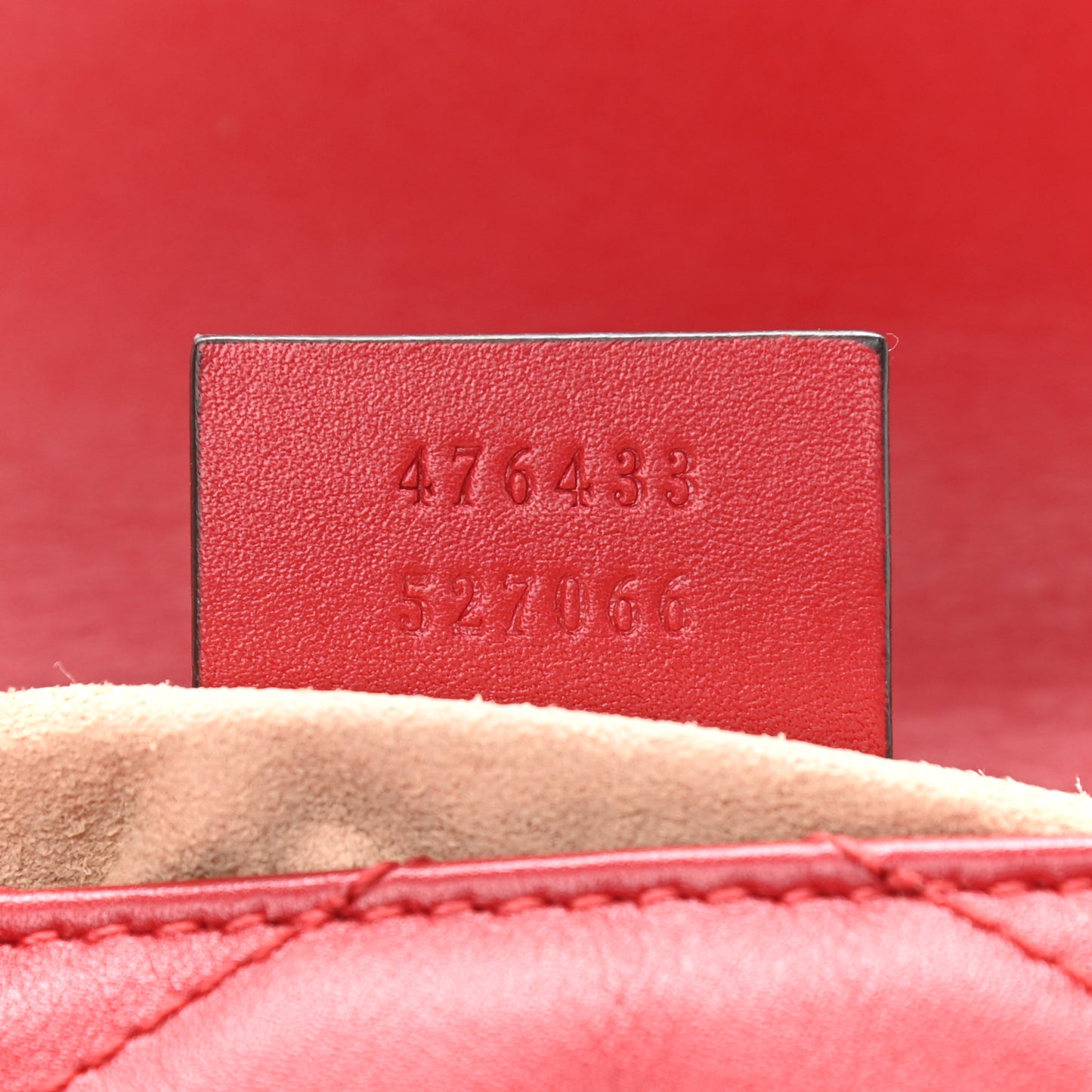 Calfskin Matelasse Super Mini GG Marmont Shoulder Bag Hibiscus Red